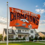 Denver Broncos 3x5 Flag 3 Time Super Bowl Champions