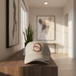 Denver Broncos Embroidered Circle Logo Khaki Dad Hat Adjustable Baseball Cap