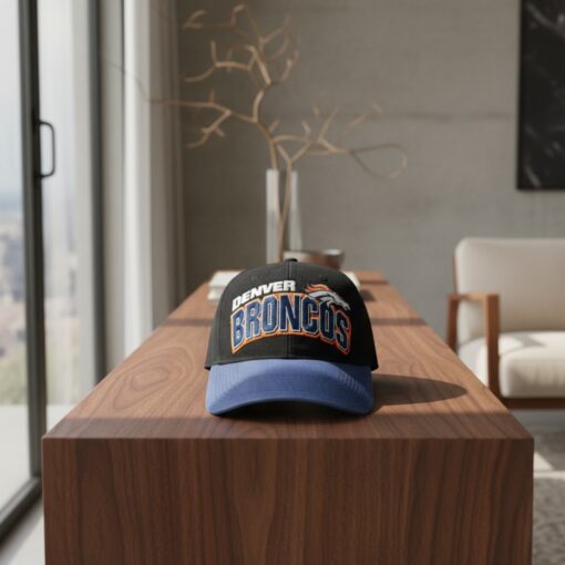 Denver Broncos Embroidered Logo Black Blue Baseball Cap Denver Broncos Embroidered Logo Black Blue Baseball Cap