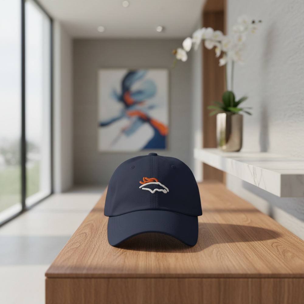 Denver Broncos Embroidered Navy Dad Hat Adjustable Baseball Cap Denver Broncos Embroidered Navy Dad Hat Adjustable Baseball Cap