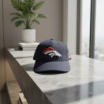 Denver Broncos Embroidered Navy Snapback Hat Classic Team Logo Cap