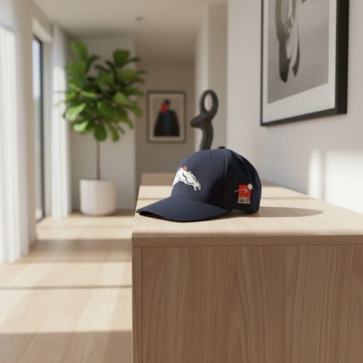 Denver Broncos Embroidered Navy Snapback Hat Classic Team Logo Cap