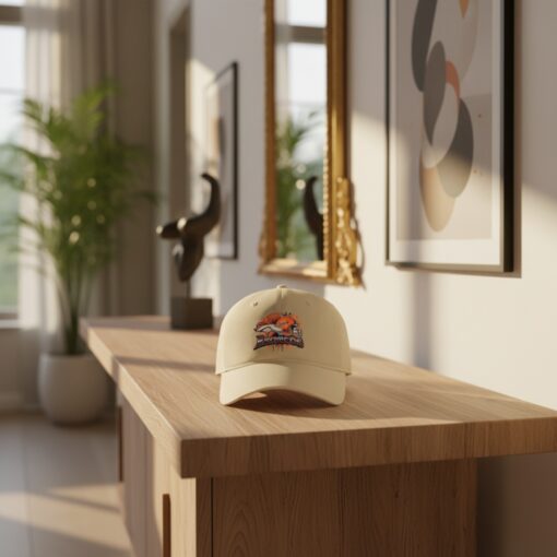 Denver Broncos Lets Go Logo Dad Hat Khaki Adjustable Baseball Cap