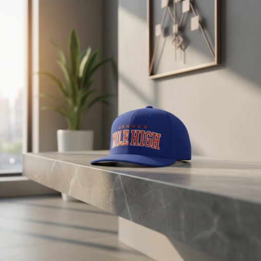 Denver Mile High Embroidered Blue Snapback Hat Denver Mile High Embroidered Blue Snapback Hat