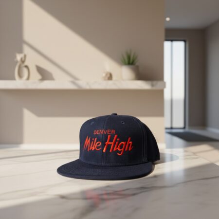 Denver Mile High Embroidered Navy Snapback Hat