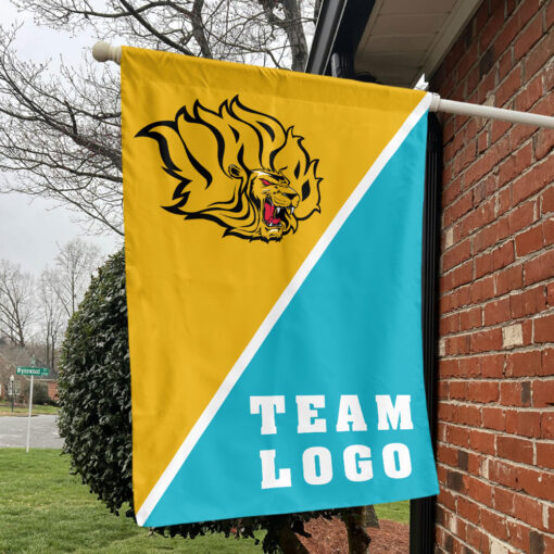 Golden Lions vs Custom Team House Divided Flag, College Custom Flag Golden Lions vs Custom Team House Divided Flag, College Custom Flag