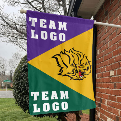 Golden Lions vs Custom Team House Divided Flag, Custom College Flag