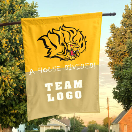 Golden Lions vs Custom Team House Divided Flag, Custom Rivalry Flag