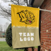 Golden Lions vs Custom Team House Divided Flag, Custom Rivalry Flag