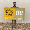 Golden Lions vs Custom Team House Divided Flag, Custom Rivalry Flag