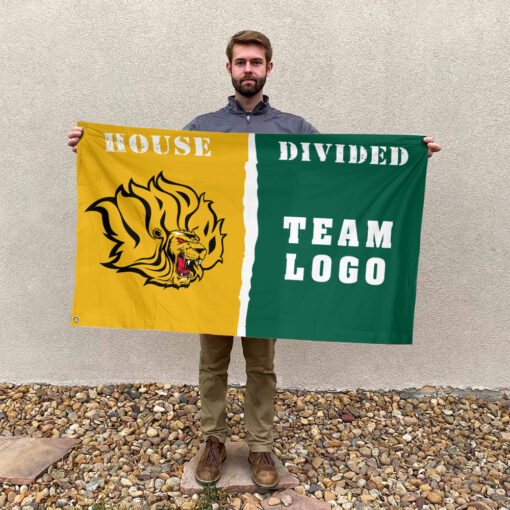 Golden Lions vs Custom Team House Divided Flag, Custom Spirit Flag