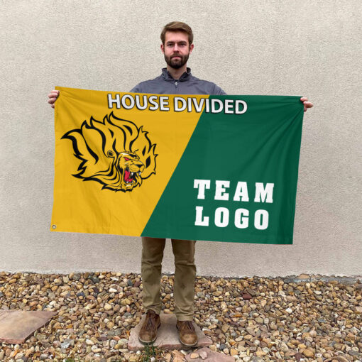 Golden Lions vs Custom Team House Divided Flag, Custom Split Flag