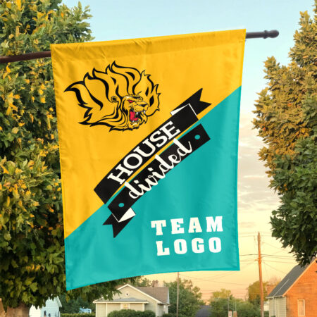 Golden Lions vs Custom Team House Divided Flag, Custom Team Flag