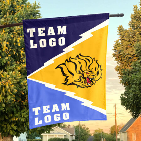 Golden Lions vs Custom Team House Divided Flag, NCAA College Flag