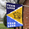 Golden Lions vs Custom Team House Divided Flag, NCAA College Flag