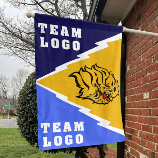 Golden Lions vs Custom Team House Divided Flag, NCAA College Flag