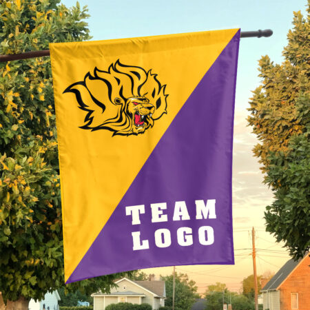 Golden Lions vs Custom Team House Divided Flag, NCAA House Flag