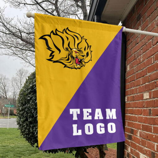 Golden Lions vs Custom Team House Divided Flag, NCAA House Flag