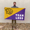 Golden Lions vs Custom Team House Divided Flag, NCAA House Flag
