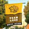Golden Lions vs Custom Team House Divided Flag, NCAA Rivalry Flag
