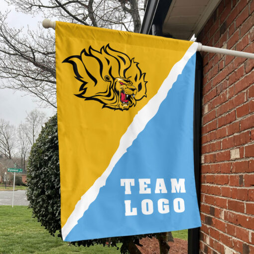 Golden Lions vs Custom Team House Divided Flag, NCAA Spirit Flag