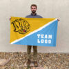 Golden Lions vs Custom Team House Divided Flag, NCAA Spirit Flag