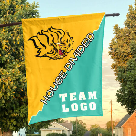 Golden Lions vs Custom Team House Divided Flag, NCAA Split Flag
