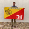 Golden Lions vs Custom Team House Divided Flag, NCAA Team Flag