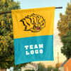 Golden Lions vs Custom Team House Divided Flag, NCAA Two Team Flag
