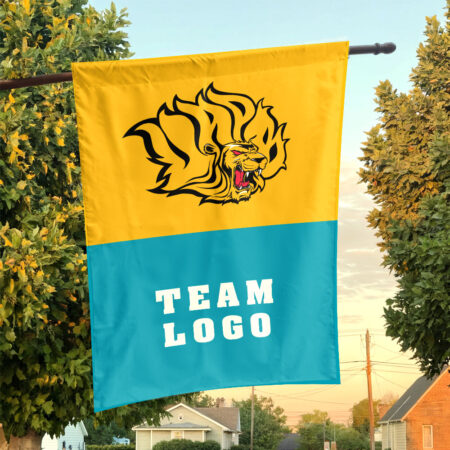 Golden Lions vs Custom Team House Divided Flag, NCAA Two Team Flag
