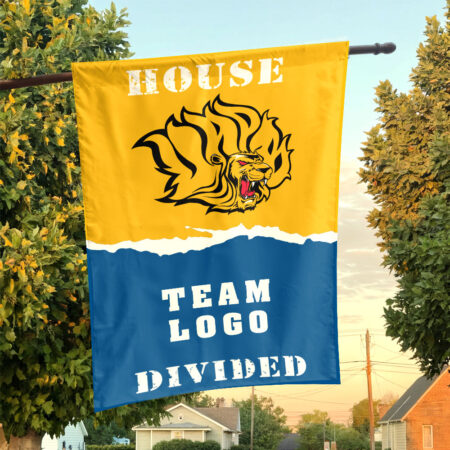 Golden Lions vs Custom Team House Divided Flag, Personalized College Flag