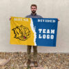 Golden Lions vs Custom Team House Divided Flag, Personalized College Flag