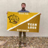 Golden Lions vs Custom Team House Divided Flag, Personalized House Flag 2 Golden Lions vs Custom Team House Divided Flag, Personalized House Flag