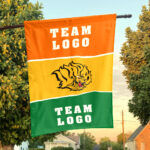Golden Lions vs Custom Team House Divided Flag, Personalized NCAA Flag