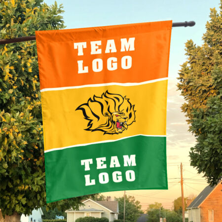 Golden Lions vs Custom Team House Divided Flag, Personalized NCAA Flag