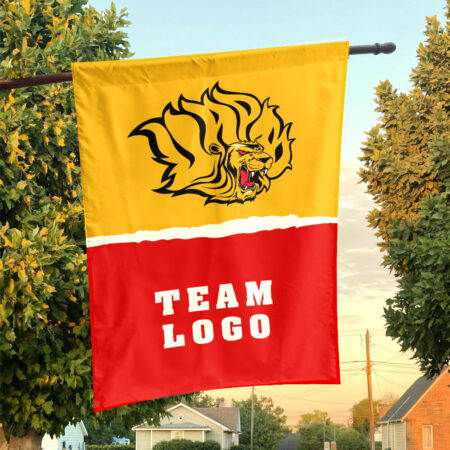 Golden Lions vs Custom Team House Divided Flag, Personalized Spirit Flag