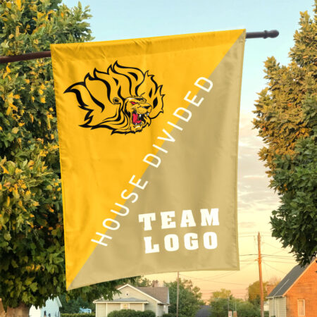 Golden Lions vs Custom Team House Divided Flag, Personalized Team Flag
