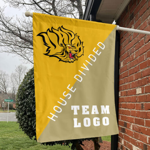 Golden Lions vs Custom Team House Divided Flag, Personalized Team Flag