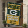 Green Bay Packers Garden Flag 12x18 4 Time Champions