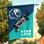 Lions vs Custom Team House Divided Flag, NCAA Team Flag