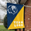 Lions vs Custom Team House Divided Flag, Personalized College Flag