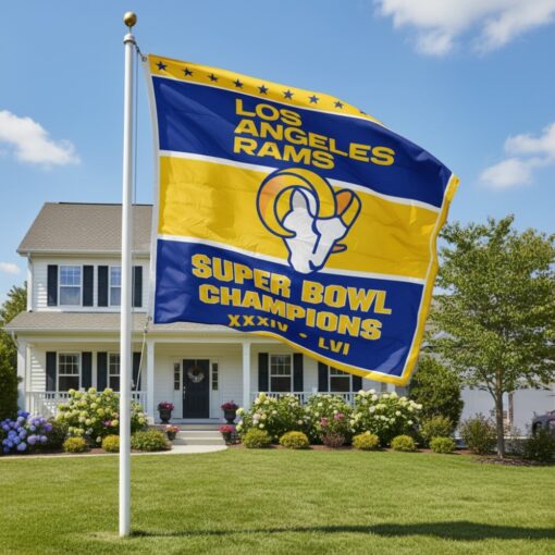 Los Angeles Rams Garden Flag Super Bowl LVI Champions