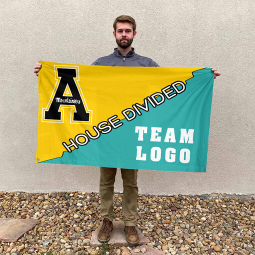 Mountaineers vs Custom Team House Divided Flag, College Custom Flag
