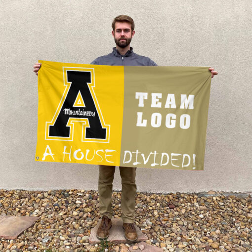Mountaineers vs Custom Team House Divided Flag, Custom House Flag