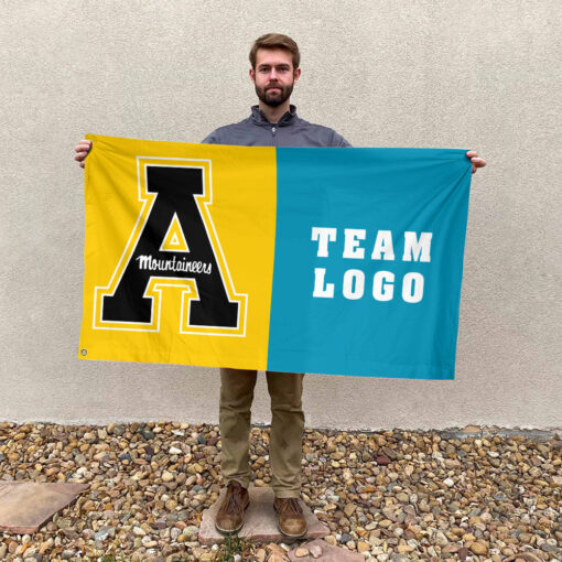 Mountaineers vs Custom Team House Divided Flag, Custom NCAA Flag