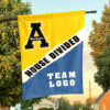 Mountaineers vs Custom Team House Divided Flag, Custom Rivalry Flag