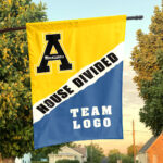 Mountaineers vs Custom Team House Divided Flag, Custom Rivalry Flag