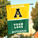 Mountaineers vs Custom Team House Divided Flag, NCAA College Flag