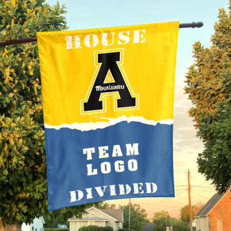 Mountaineers vs Custom Team House Divided Flag, NCAA House Flag