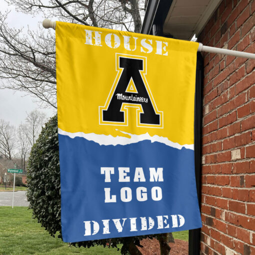 Mountaineers vs Custom Team House Divided Flag, NCAA House Flag